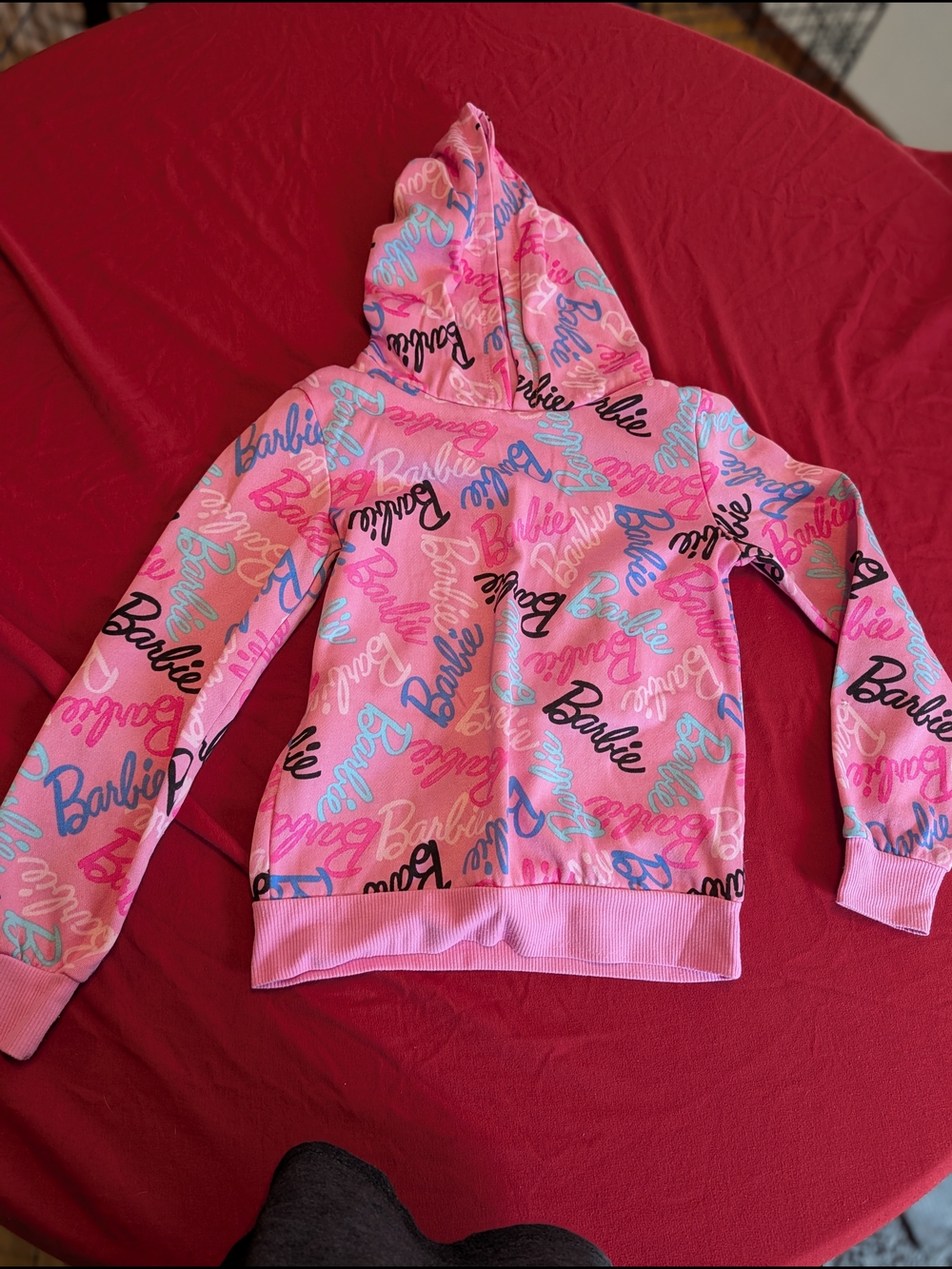 Barbie Pink Multicolor Logo Hoodie for Kids